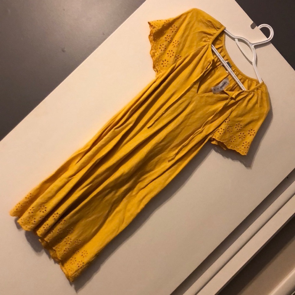 NWT Darling mustard eyelet dress